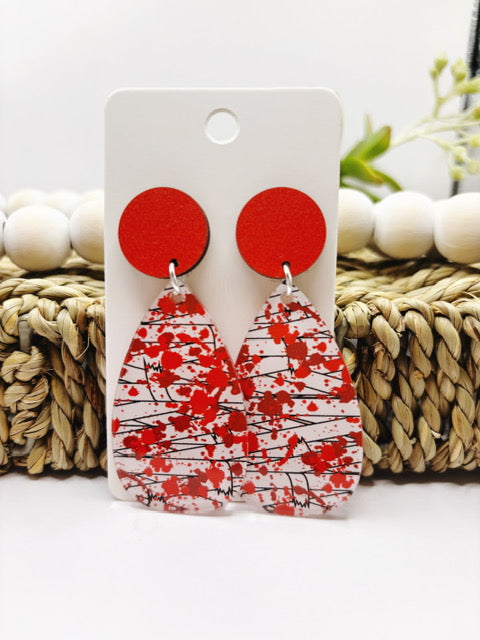 Blood Spattered Earrings