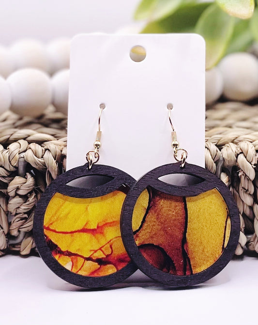 Watercolor Earrings - Inlayed