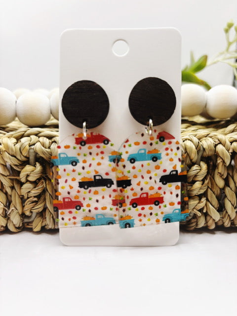 Fall Truck Earrings