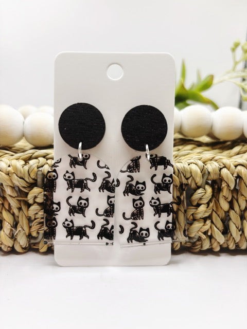 Kitty Skeleton Earrings