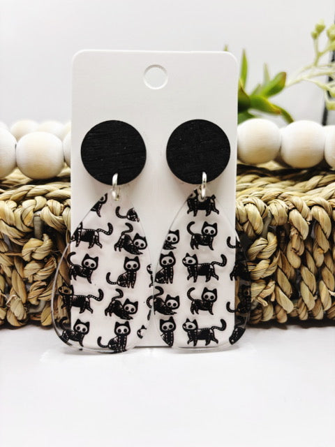 Kitty Skeleton Earrings